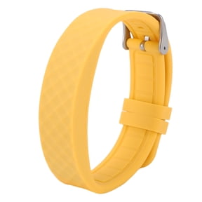 M Buder Health Smart Bracelet Wearable Fitness Tracker Step Counter with Vibration Alert Sleep Sports Tracking, Silicone, Yellow