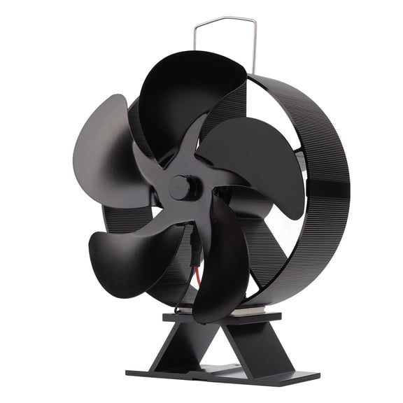 M Buder Heat Powered Stove Fan 5 Blades Wood Burning Fireplace Fan for Efficient Air Circulation and Silent Cozy Room Warming, 8.66 x 7.48 x 5.12 Inches / 22.0 x 19.0 x 13.0 cm