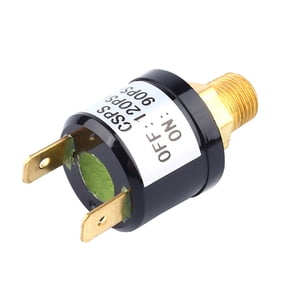 M Buder Heavy Duty Air Compressor Pressure Control Switch Valve 90 to 120 PSI Auto Power On Off 1/8 NPT Thread Pneumatic Electric Switch for Automobile Suspension Systems Tractors and Pumps Black