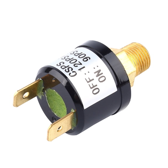 M Buder Heavy Duty Air Compressor Pressure Control Switch Valve 90 to 120 PSI Auto Power On Off 1/8 NPT Thread Pneumatic Electric Switch for Automobile Suspension Systems Tractors and Pumps Black