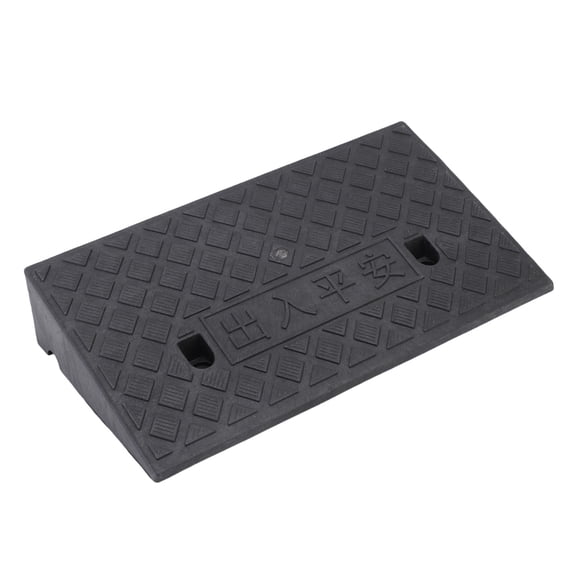M Buder Heavy-Duty Curb Ramp, Non-Slip Driveway Threshold Ramp for Cars, Scooters, Bikes and Loading Docks, Durable PVC Construction 19.69x10.63x3.94 inches / 50x27x10 cm Black Single Pack