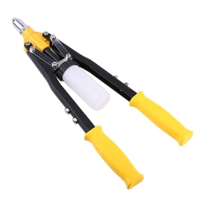 M Buder Heavy Duty Professional Hand Riveter Blind Rivet Gun with 5 Nosepieces (3.2mm to 6.4mm), 17.5 inches / 44.5 cm Hand Tool for Automotive, Metalwork, and DIY Projects