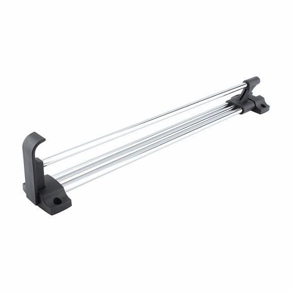 M Buder Heavy Duty Retractable Wardrobe Clothes Hanger Rail Towel Coat Racks Closet Rod Organizer, 15.75 inches / 40 cm Pull Out Sliding Bar for Space Saving Home Improvement, Silver Chrome Finish