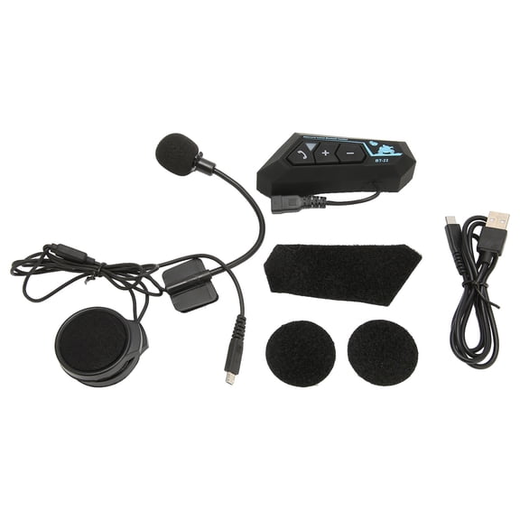 M Buder Helmet Bluetooth Headset 5.0, Multifunctional Noise Reduction Intercom for Motorcycle Cycling, Windproof, 10-15m Range (6.3 inches / 16 cm)[cite: 1]
