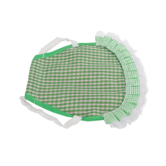 M Buder Hen Double Apron Reusable Poultry Protector with Elastic Straps for Small Medium Large Hens, Chicken Saddle Jacket, Green Grid, 9.06 inches / 23 cm