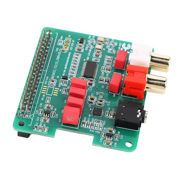 M Buder HiFi DAC Hat Sound Card Expansion Board Fit for RasPi Zero W 3B Pi 4 Pi 5 with 40 Pin Connector 384KHz 32Bit (5.9 inches / 15 cm)