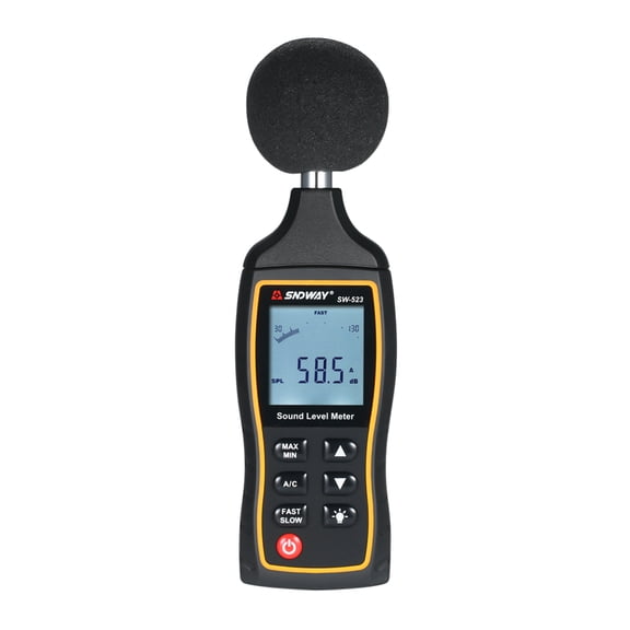 M Buder High Accuracy LCD Digital Noisemeter Sound Level Meter 30-130dB Decibel Tester Black