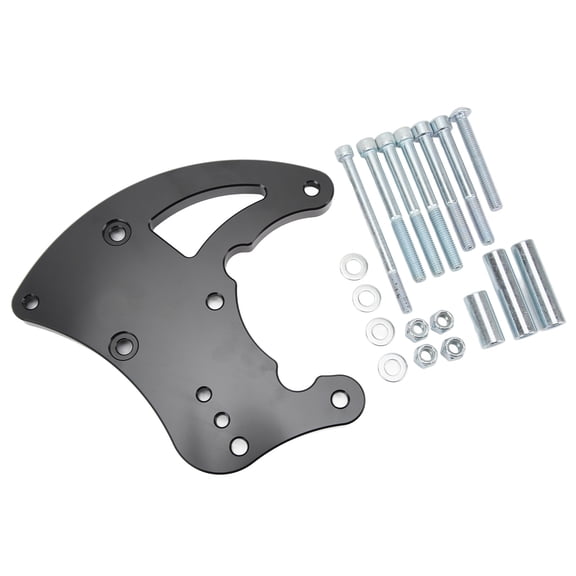 M Buder High Mount AC Compressor Bracket Kit Replacement for Chevy LS1 LS2 LS3 LS6 Vortec Truck LQ Engine Accessories Black Finish 9.06 inches / 23 cm