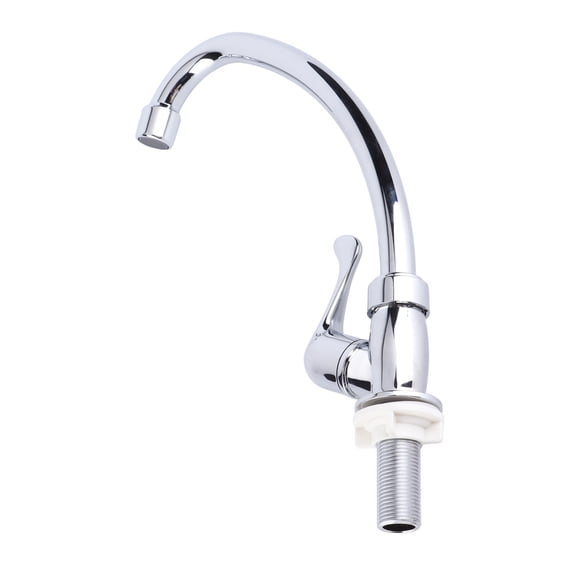 M Buder Household Bathroom ABS Plastic Single Type Cold Water Faucet Kitchen Sink Basin Washbasin Water Tap Electroplated Quick Install G1/2 Inch Thread Connection Fit For Hand Washing 15.3in / 39cm