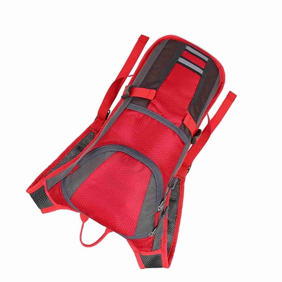 M Buder Hydration Backpack Nylon Hiking Backpack Outdoor Water Bladder Backpack for Cycle Biking Running (16.9 inches / 43 cm) - Red