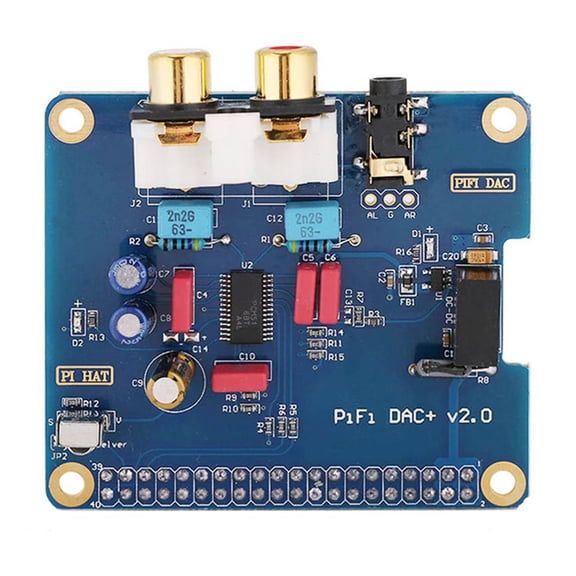M Buder I2S Interface PiFi DIGI DAC + HIFI Digital Audio Sound Card Extension Board for Raspberry PI 3 Model B, 2B, B+, Analogue Output Signal
