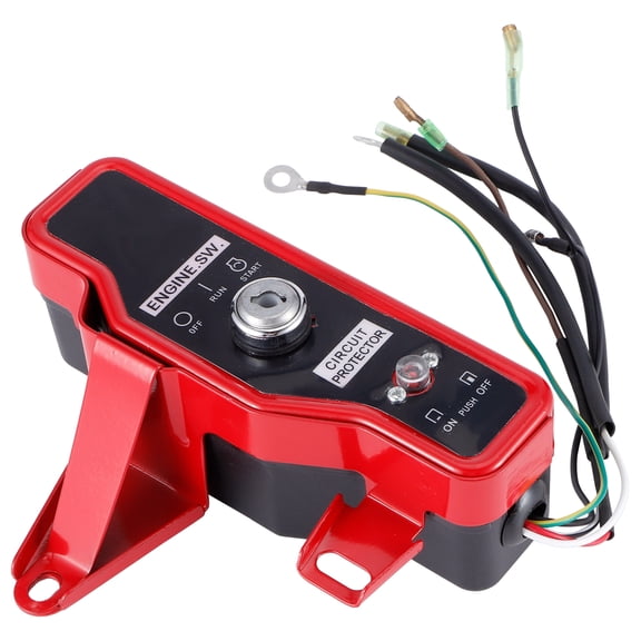 M Buder Ignition Key Switch Box Gasoline Generator Engine Control Panel for 168F 170F GX160 GX200 GX210 Agricultural and Construction Equipment Replaces Electrical Switch Box, 6.7x1.8 in / 17x4.5 cm