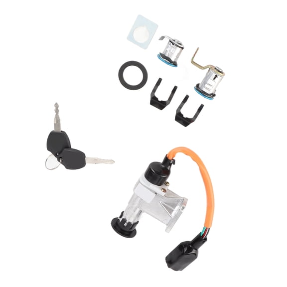 M Buder Ignition Switch Assembly Stainless Steel for Chinese GY6 Electric Scooter 50-150cc 4 Stroke with Keys and Locks