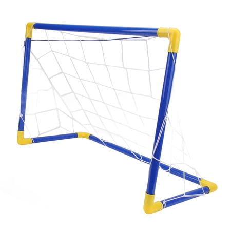 M Buder Indoor Outdoor Kids Mini Soccer Goal Set 23.6 inches / 60 cm Portable Backyard Practice Training Equipment Toy with Soccer Ball, Net, and Pump for Toddlers Boys Girls