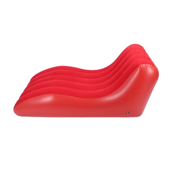 M Buder Inflatable Lounger Sofa PVC Comfortable Portable Sleeping Camping Couch Bed for Home Picnics Hiking Park Travel Red 61 x 38.19 x 25.59 inches