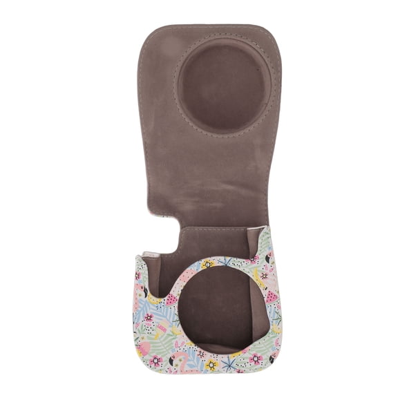 M Buder Instant Camera Case for Fujifilm Instax Mini 12 11, PU Leather Bag with Adjustable Shoulder Strap, Flamingo Colorful Style (5.5x4.7x3.1 inches / 14x12x8 cm)