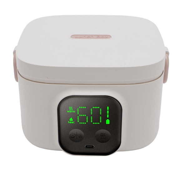 M Buder Intelligent Constant Temperature Bowl 500ml / 16.9 oz, 7 Gears Timer Fast Heating Insulated Stainless Steel Electric Lunch Container, Portable Baby Food Warmer, Kids School Meal Box