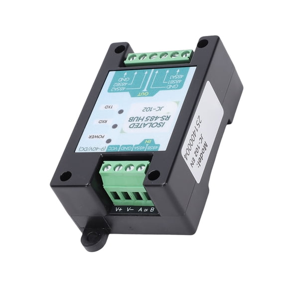 M Buder Isolated RS485 Hub 1 Master to 2 Sub Ports Industrial Grade Signal Repeater Data Interface Conversion Processor 500mA 2500V ESD Protection Modbus-RTU Communication Module