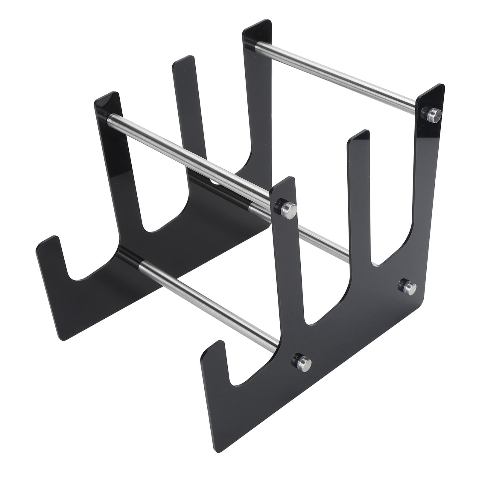 M Buder Keyboard Display Stand 3 Tier Acrylic Desk Keyboard Storage Holder for Mechanical Gaming Keyboard, Black (12.2 inches / 31 cm)