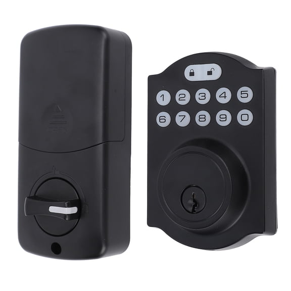 M Buder Keypad Entry Auto Lock with Keys Aluminum Alloy Keyless Password Entry Lock Heavy-Duty Deadbolt for 35-50mm Thick Door Home Office Apartment Security 9.05 inches / 23.0 cm