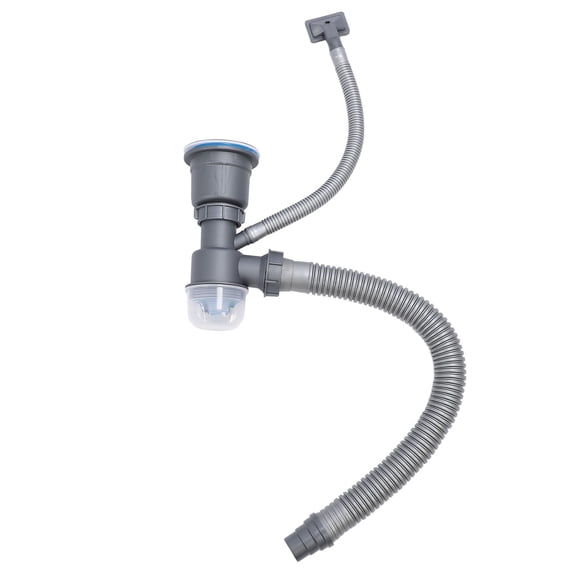 M Buder Kitchen Sink Hose Drain Kit, Expandable & Flexible Leakage Proof Sink Draining Pipe Kit for Single Kitchen Sinks, 201 Stainless Steel and PVC Construction, 10 Pieces Set