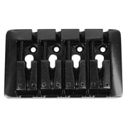 M Buder L Shaped Bass Bridge 4 String High Mass Metal Electric Bass Bridge Tailpiece Accessory Replacement Part, Black 3.54 in / 9 cm
