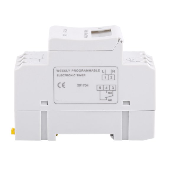 M Buder LCD Display Weekly Programmable Electronic Relay Time 16 ON and OFF Timer, 110V High Accuracy Built-in Battery for Home Appliances and Industrial Automation (3.38 in / 8.5 cm Length)