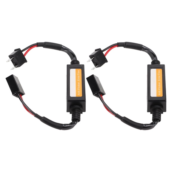 M Buder LED Decoder LED Headlight Fault Alarm Canceller H7 Anti Interference Warning Error Free Resistor Harness C12H7 Plug and Play Easy Installation Auto Lighting Accessories 2 Pack