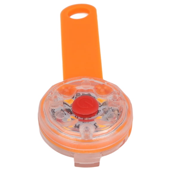 M Buder LED Dog Light Pendant USB Rechargeable IPX7 Waterproof 3 Light Modes Collar Safety Light, Orange (1.5 inches / 3.8 cm)