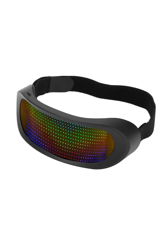 LED Light Up Glasses 4 Modes Frameless 12x36 Pixels APP Control BT Full Color Luminous Glasses, 7.87 inches / 20 cm