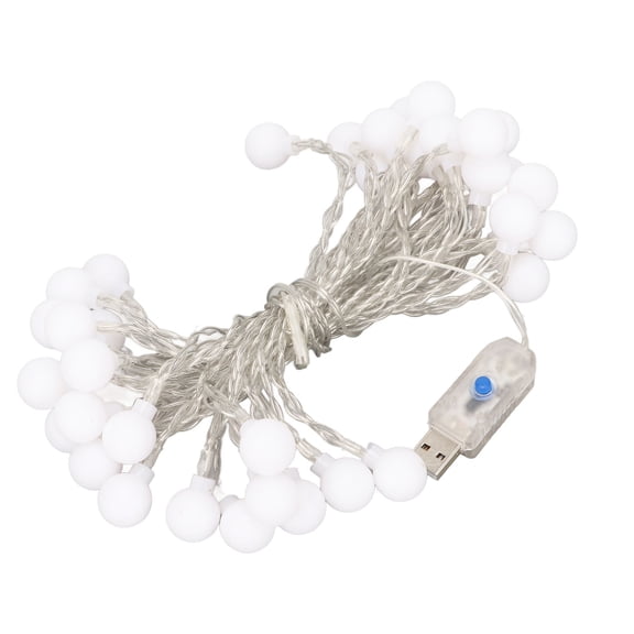 M Buder LED String Lights USB Plug in Globe Fairy Lights with Remote Control 8 Modes Waterproof Warm White 19.7 ft / 6 m 40 LEDs for Indoor Outdoor Bedroom Christmas Party Wedding Decor