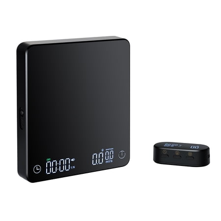 M Buder LED Wireless Display Coffee Scale, Multi-functional Digital Kitchen Scale, 5kg/0.1g High Precision Espresso Measuring Tool, USB Rechargeable