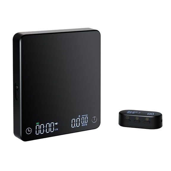 M Buder LED Wireless Display Coffee Scale, Multi-functional Digital Kitchen Scale, 5kg/0.1g High Precision Espresso Measuring Tool, USB Rechargeable