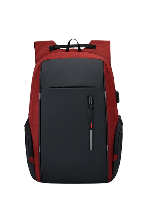 M Buder Laptop Backpack For 17 Inch / 43.18 cm Laptop Bag With USB Port Fashion Waterproof Red[cite: 1]