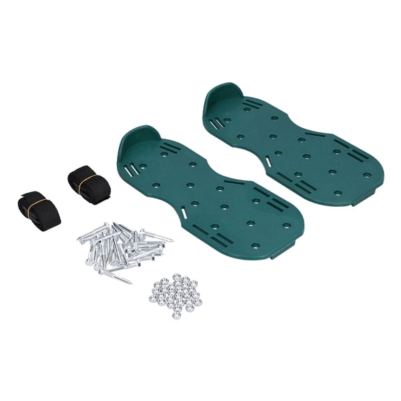 M Buder Lawn Aerator Sandals Copolypropylene Green Studded Shoes for Yard Patio Garden Excavation Soil Aeration Heavy Duty Foot Aerators Spikes (11.8 inches / 30 cm)