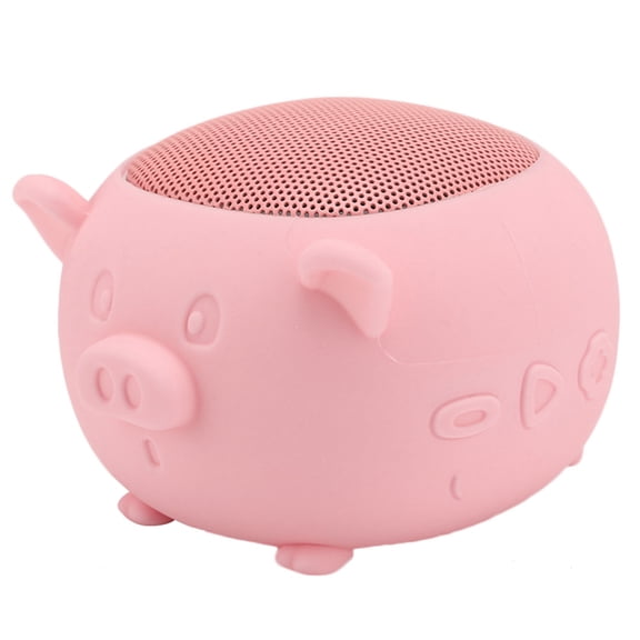 M Buder Lovely Pig Mini Wireless Bluetooth 5.0 Speaker, Built in Mic for Home & Travel (Pink) - 2.6 inches / 6.6 cm