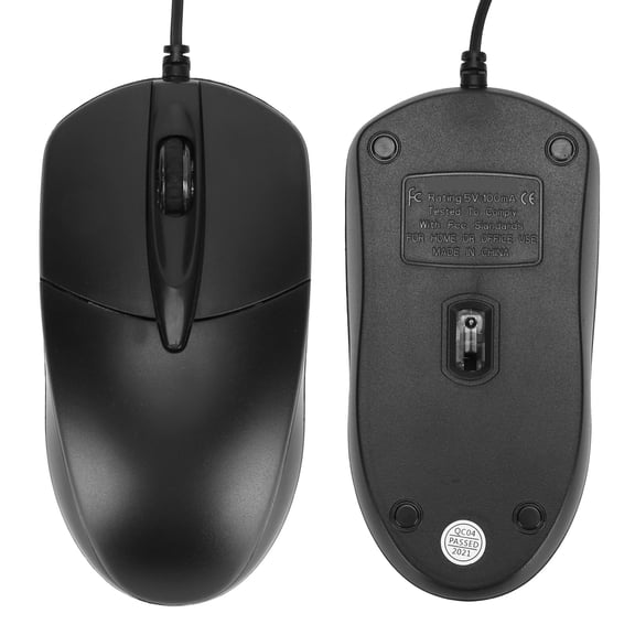 M Buder M-508 Wired Mouse 3-Button USB Port Ergonomic Portable Gaming Office Optical Computer Accessories Black 1200DPI