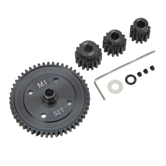 M Buder M1 5mm Mod1 52T Spur Main Gear with 12T 14T 16T Pinion Gear Set for 1/8 1/7 RC Remote Control Car Kraton Outcast