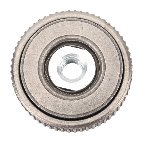 M Buder M10 Thread Silver Locking Flange Nut Quick Release Angle Grinder Pressure Plate Clamping Nut Heavy Duty Replacement Component For Grinding Machine Polishers (1.97 in / 50mm Diameter)