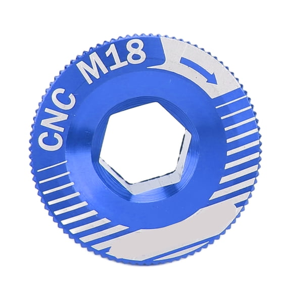 M Buder M18 Bicycle Crank Arm Screw Aluminum Alloy Crankset Arm Bolt Bike Crank Fixing Bolt High Strength Bicycle Crank Cover, Blue (1.1 inches / 2.8 cm)