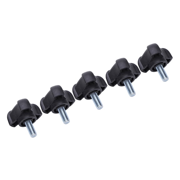 M Buder M6 Plastic Triangular Head Arc Handle Screws Locking Bolt Fastener Accessory 15mm / 0.6 inches, Durable Triangle Knob Gripping Bolt Locking Screw Assortment, 5-Piece Pack