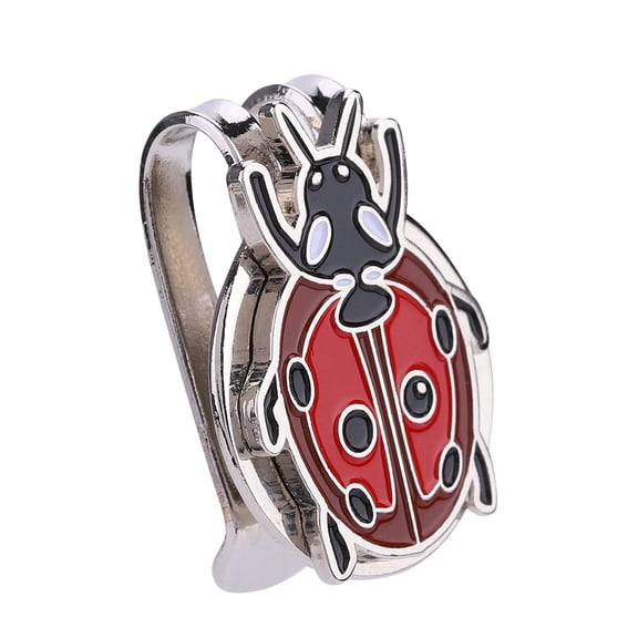 M Buder Magnetic Golf Ball Marker Premium Stainless Steel Golf Hat Clip Cute Ladybug Design Cap Clamp Outdoor Sports Golf Accessory 1.1 x 0.8 Inches / 2.8 x 2 Cm Red