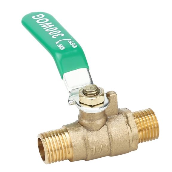 M Buder Male to Male Thread Brass Pipe Ball Valve Two Way Mini Ball Valve Shut off Valve (G1/4" / 6.35 mm)
