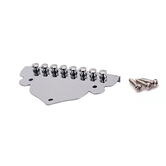 M Buder Mandolin Tailpiece Bridge Replacement 8 String Zinc Alloy Protector Scratch Plate Stringed Instrument Parts Accessories Including Mounting Screws