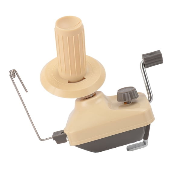 M Buder Manual Yarn Ball Winder, Portable Hand Operated String Holder for DIY Knitting, Grey (7.48 in / 19 cm)
