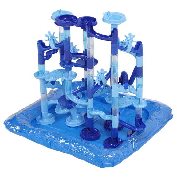 M Buder Marble Run Sets Funnel Slide DIY Water Play Maze Ball Track Building Blocks Interactive Educational STEM Toy for Kids (12.6 in / 32 cm) [cite: 1, 12]