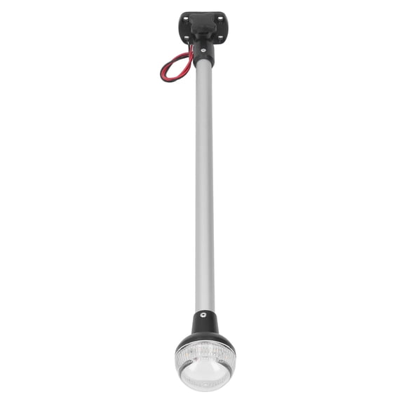 M Buder Marine Navigation Anchor Light All Round Boat IP65 Waterproof White LED 21.5in Fold Down USCG 2NM DC12V 5W[cite: 1]