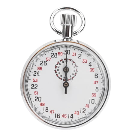 M Buder Mechanical Stopwatch Round Sports Chronograph Running Timer Physics Teaching Equipment Stainless Steel