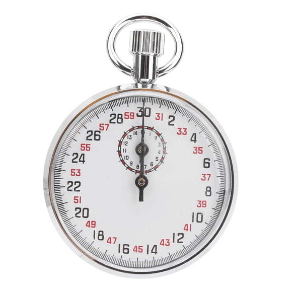 M Buder Mechanical Stopwatch Round Sports Chronograph Running Timer Physics Teaching Equipment Stainless Steel