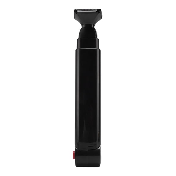 M Buder Men Electric Back Hair Trimmer with 2 Heads Telescopic Long Handle USB Rechargeable Back Groomer Kit Black, Portable Hair Clipper for Body Grooming (12.2 inches / 31 cm)